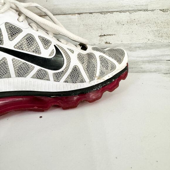 Nike Air Women Max 2011+ White Pink Running Shoes Size Y7/Women 9 - Picture 2 of 6